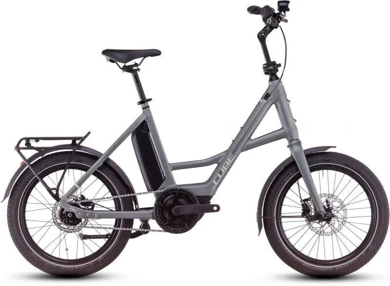 Cube Compact Hybrid Comfort 500 Electric Bike in Grey